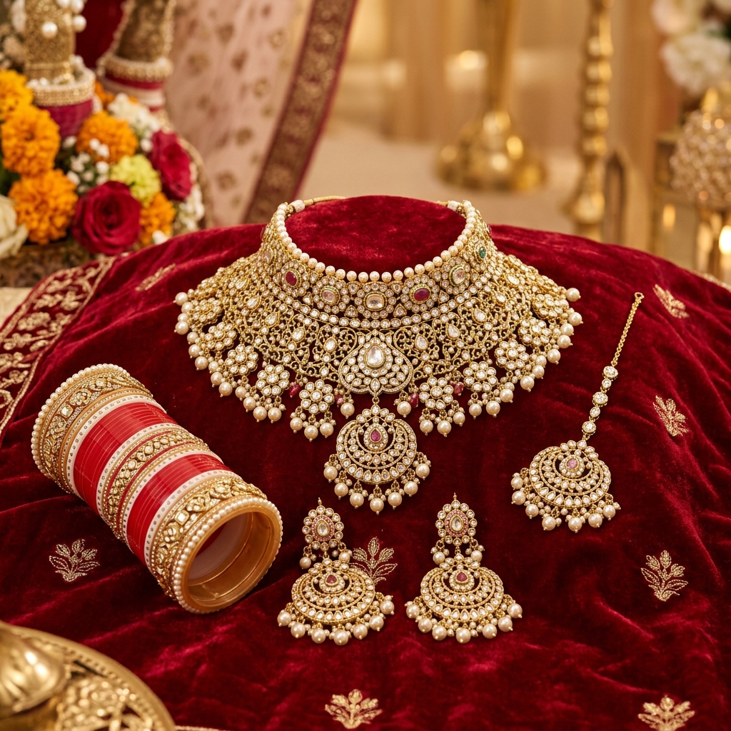Bridal Jewellery Sets - Wedding Necklaces, Maang Tikka