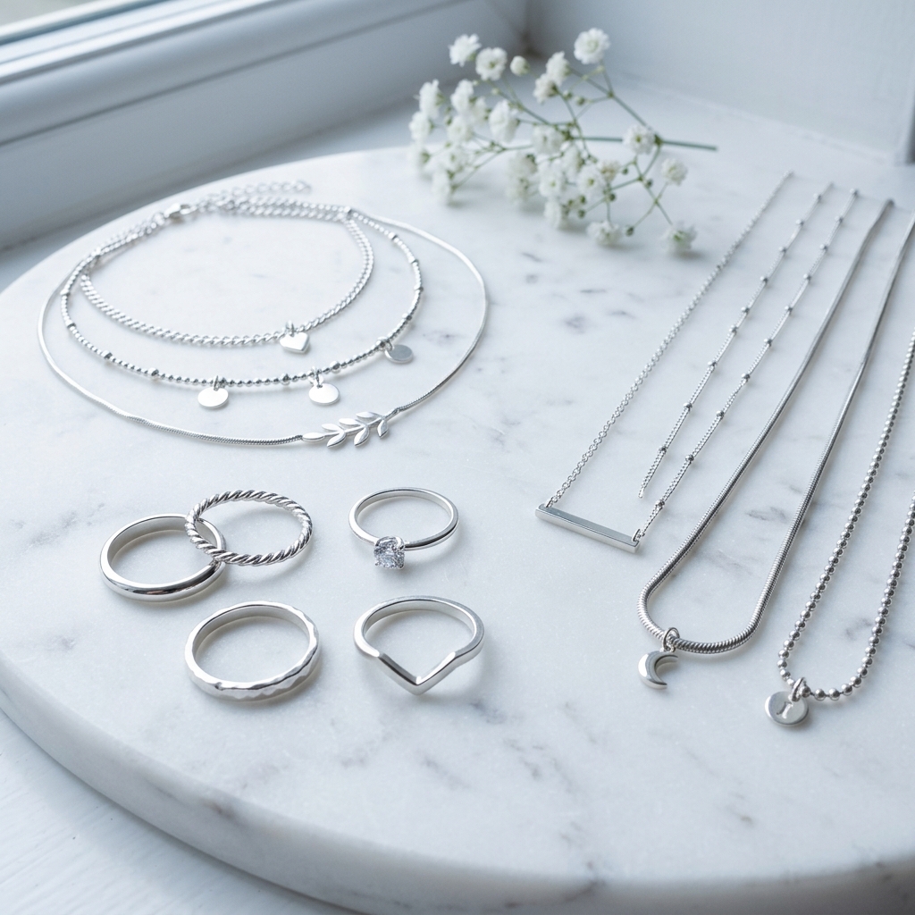 Silver Jewellery Collection - Anklets, Chains, Rings